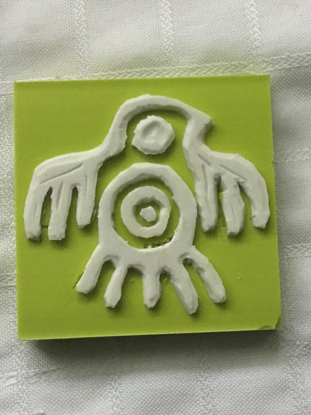Two sides hand made rubber stamp